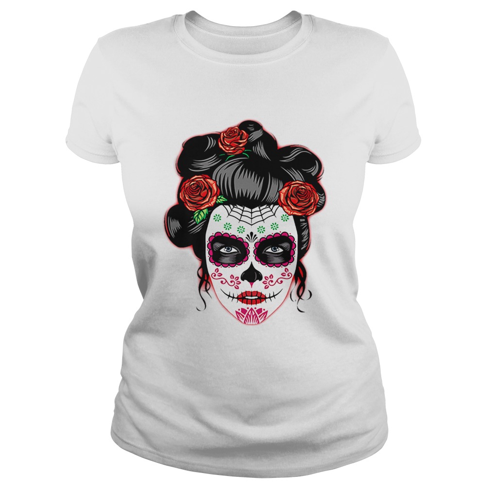 Dia de los Muertos Day of the Dead Skull Halloween Classic Ladies