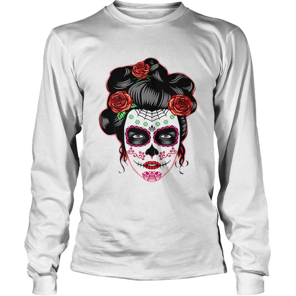 Dia de los Muertos Day of the Dead Skull Halloween LongSleeve