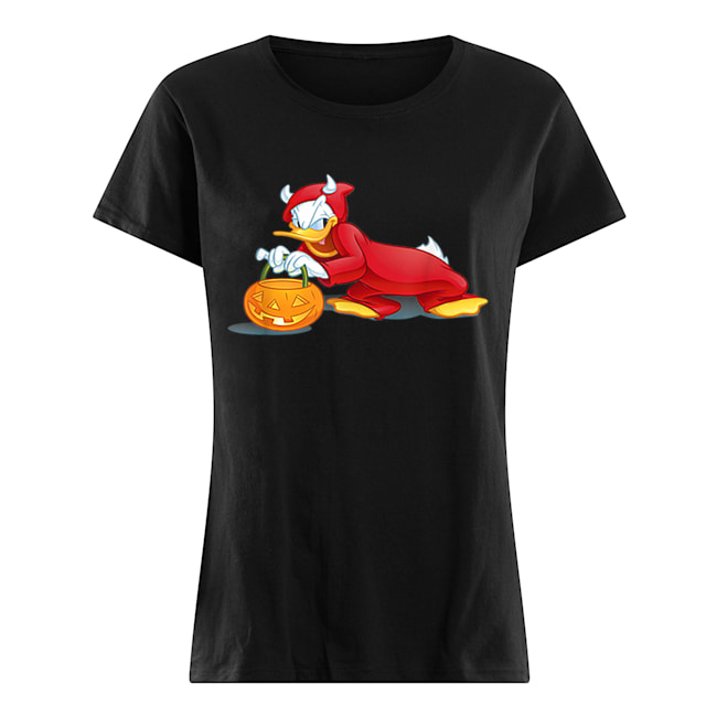 Disney Halloween Donald Duck Devil Classic Women's T-shirt