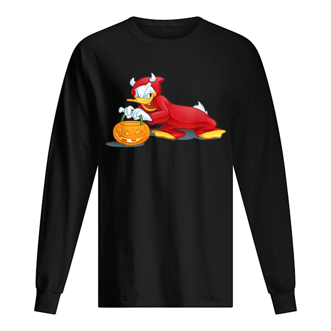 Disney Halloween Donald Duck Devil Long Sleeved T-shirt 