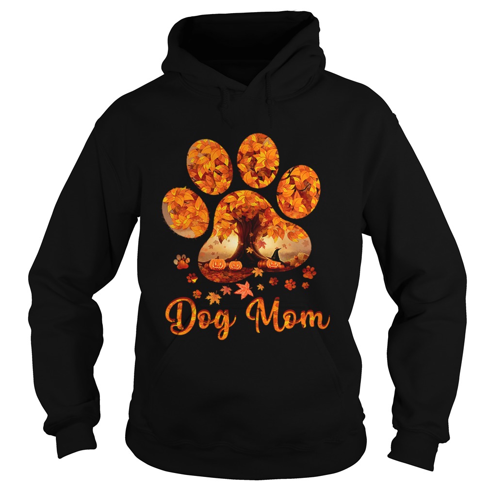 Dog Mom Autumn Leaves Halloween TShirt Hoodie