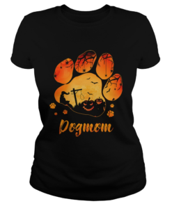 Dog Paw Dog Mom Halloween TShirt Classic Ladies