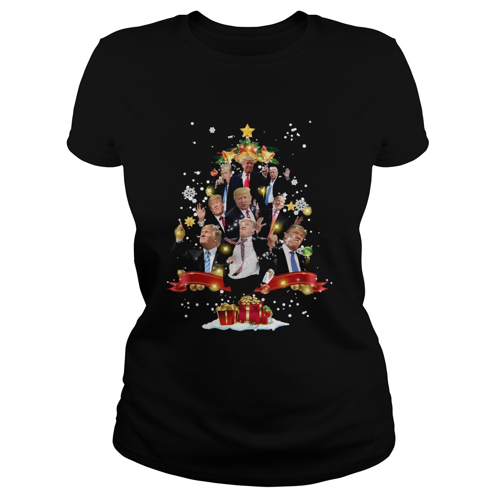 Donald Trump Christmas Tree Classic Ladies