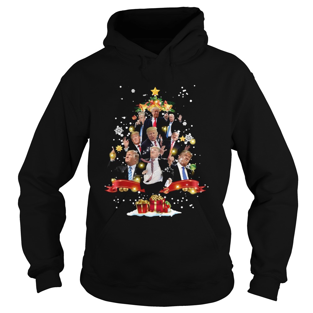 Donald Trump Christmas Tree Hoodie