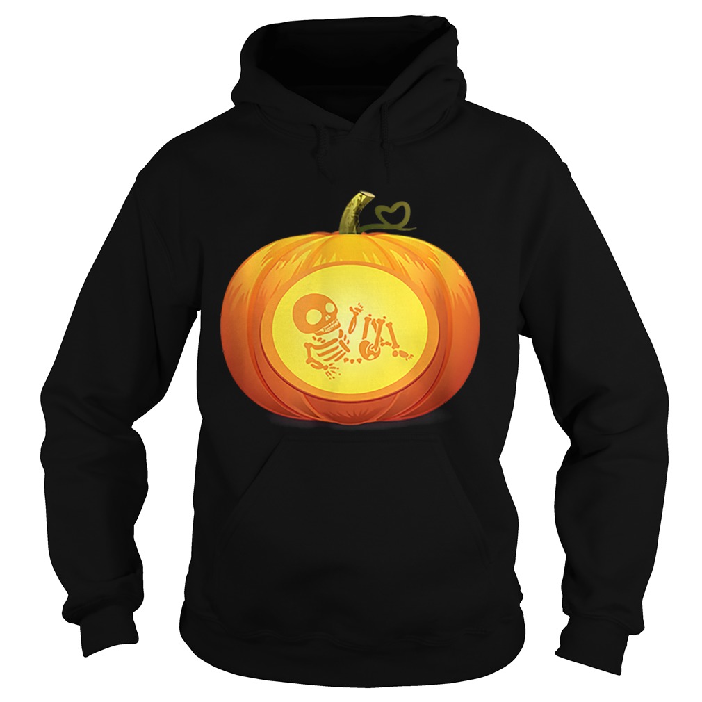 Dont Eat Pumpkin Seeds Baby Skeleton Pregnancy Halloween Hoodie