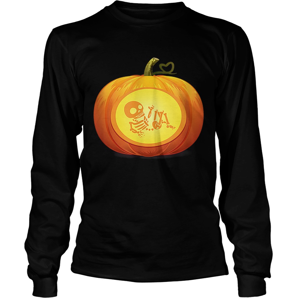 Dont Eat Pumpkin Seeds Baby Skeleton Pregnancy Halloween LongSleeve