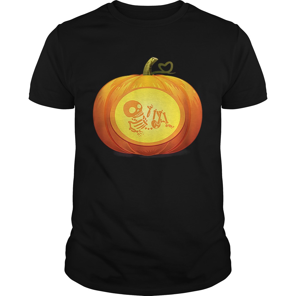 Dont Eat Pumpkin Seeds Baby Skeleton Pregnancy Halloween shirt