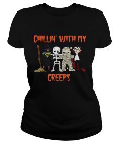 Dracula chillin with my creeps halloween  Classic Ladies