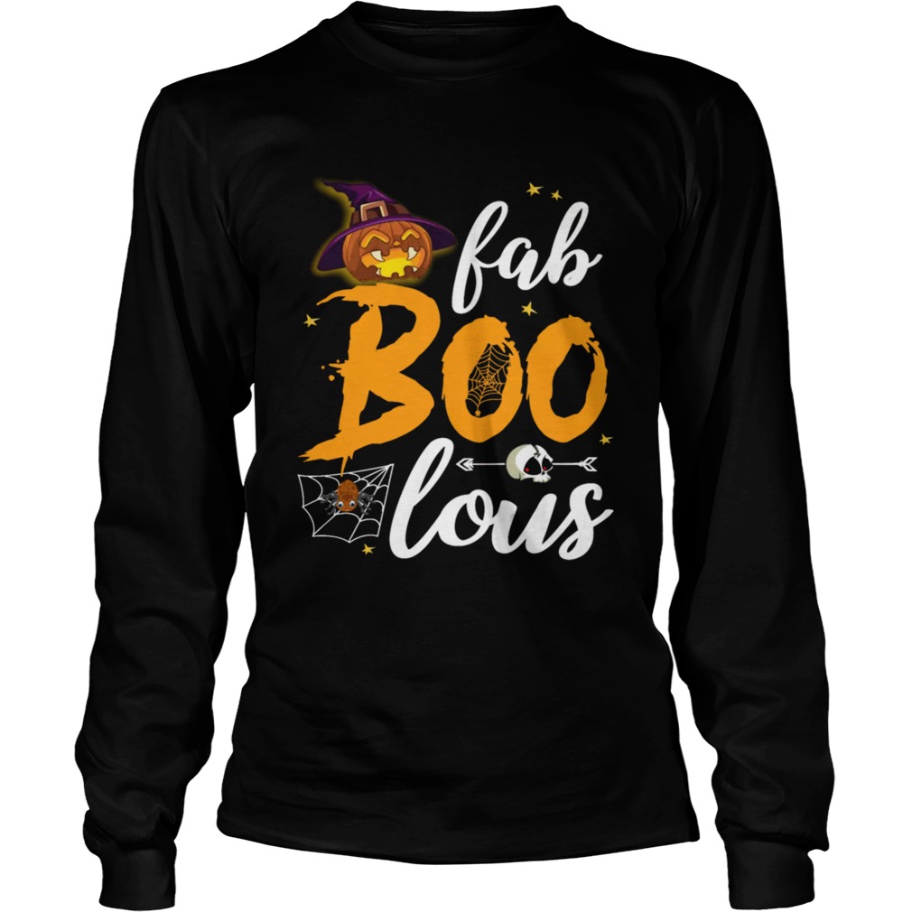 Faboolous Funny Boo Ghost Halloween Costume Womens Vintage Sport TShirt LongSleeve