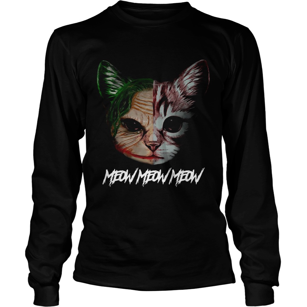 Face of Joker cat meow meow meow LongSleeve