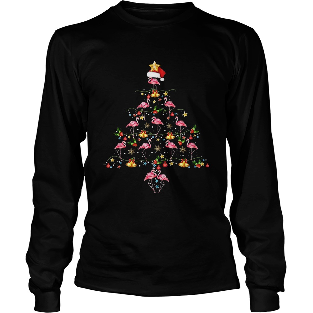 Flamingo Christmas Tree Shirt LongSleeve