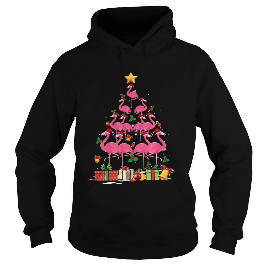 Flamingo Tree Ugly Christmas Funny TShirt Hoodie