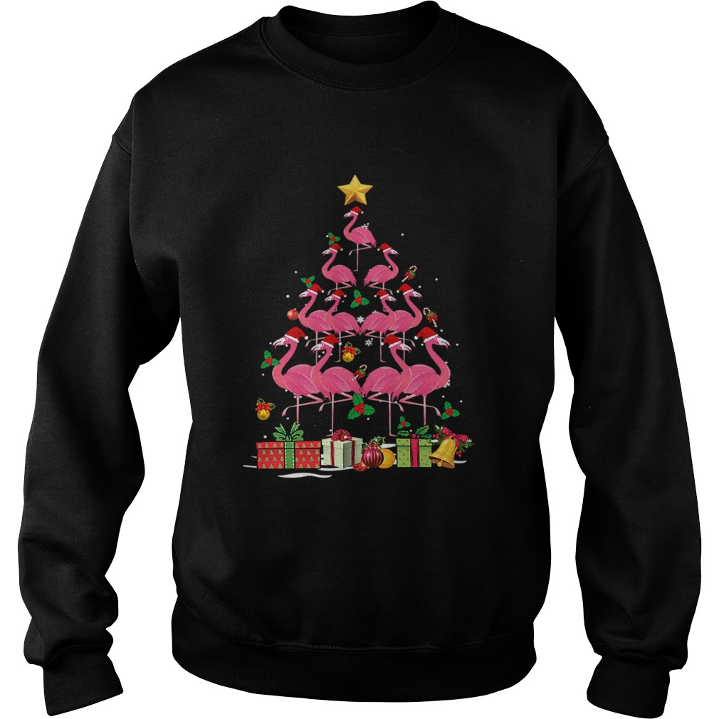 Flamingo Tree Ugly Christmas Funny TShirt Sweatshirt