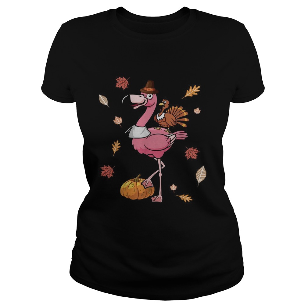 Flamingo and chicken turkey pumpkin Classic Ladies