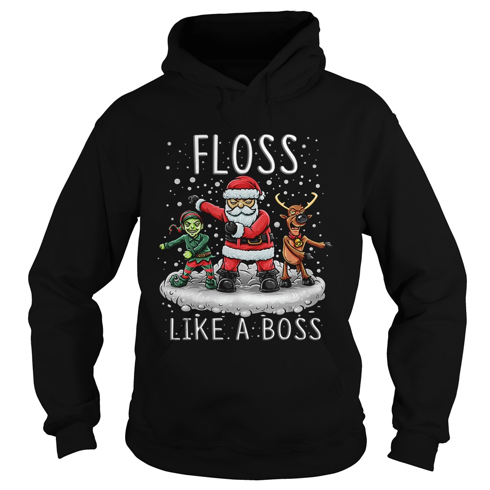 Floss Like A Boss Santa Floss Funny Christmas T Shirt Hoodie