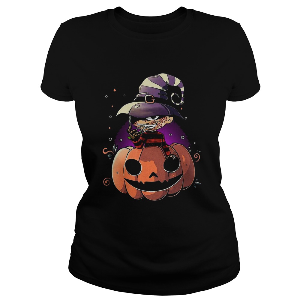 Freddy Krueger chibi on pumpkin halloween Classic Ladies