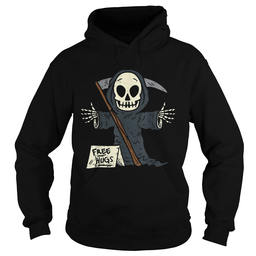 Free Hugs Grim Reaper Scary Funny Halloween Costume Hoodie