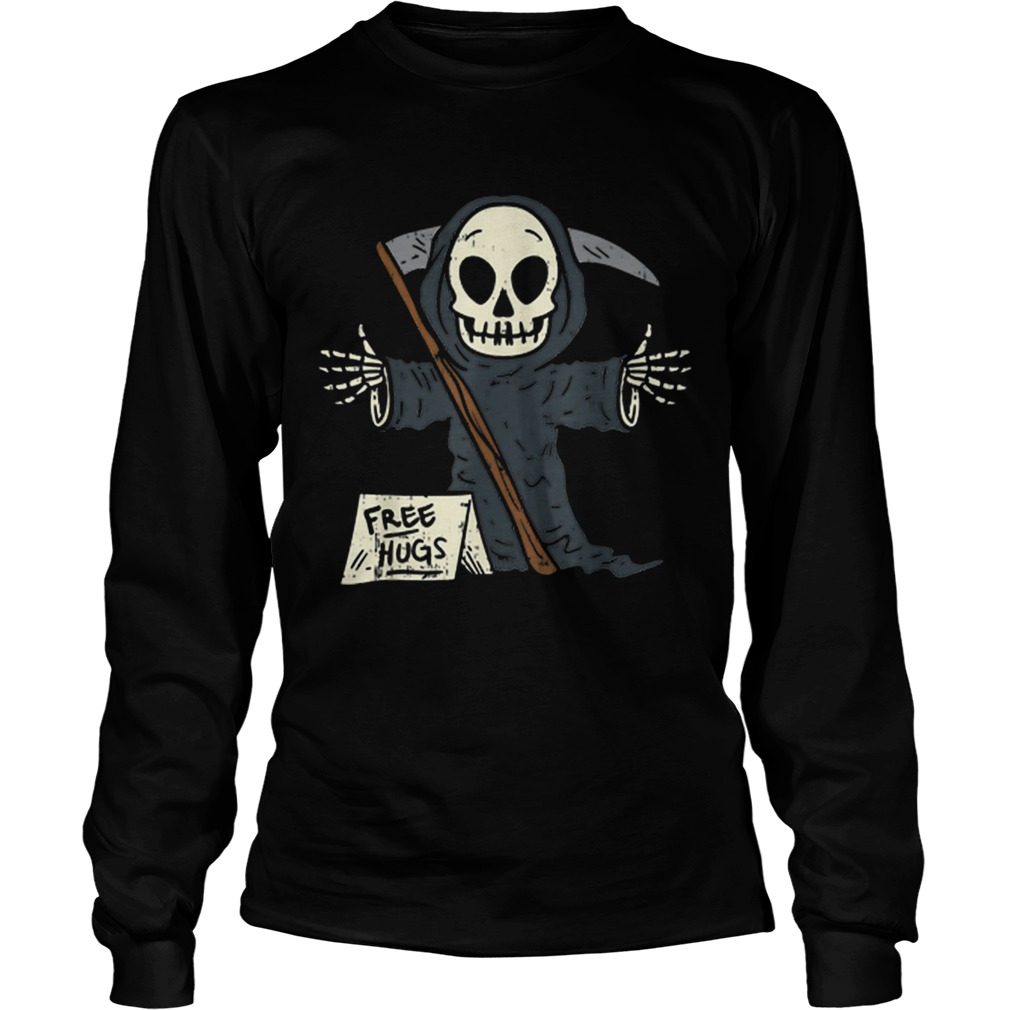 Free Hugs Grim Reaper Scary Funny Halloween Costume LongSleeve