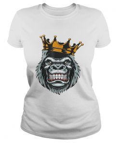 Funny Gorilla King ferocious gorilla on with crown Halloween  Classic Ladies