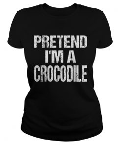 Funny Pretend Im A Crocodile Easy Halloween Costume  Classic Ladies