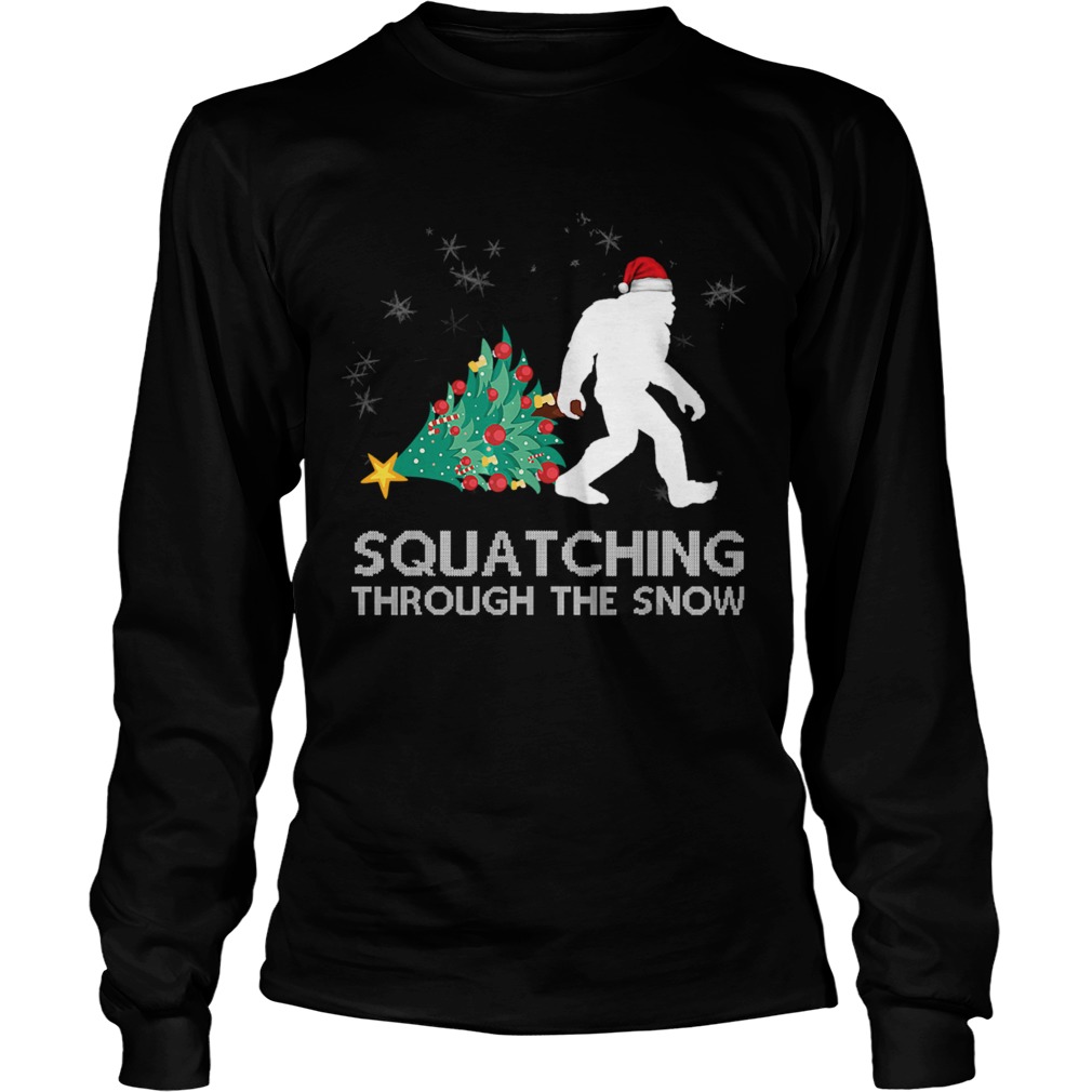 Funny Sasquatch Christmas Gift Squatching Bigfoot Xmas TShirt LongSleeve