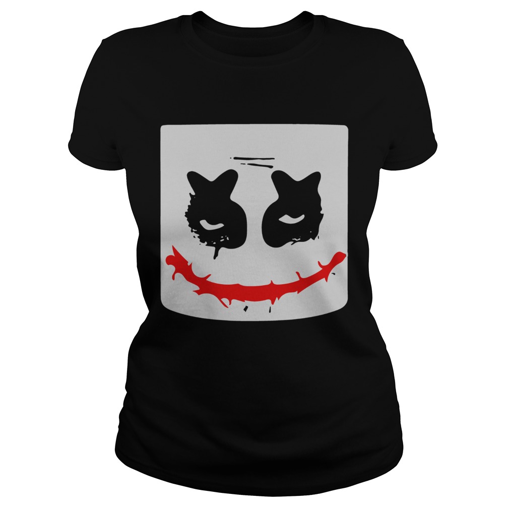 Funny Scary Joker Face Halloween Costume Shirt Classic Ladies