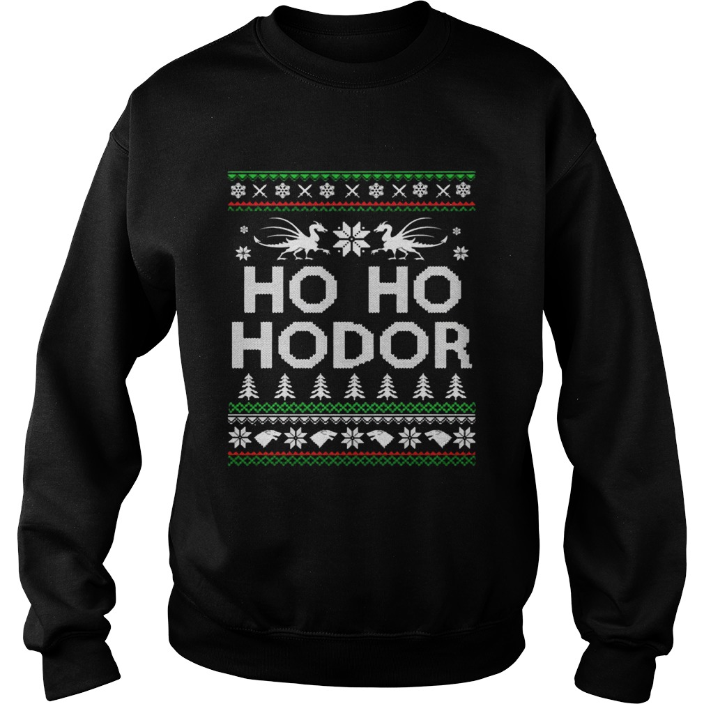 Game of throne HO HO Hodor Christmas Hoodie T Shirt Sweatshirt