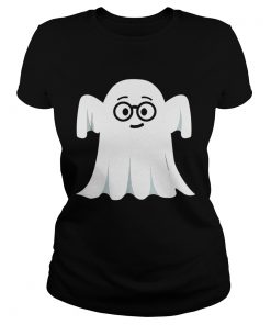 Ghost Emoji Nerd Geek Halloween  Classic Ladies