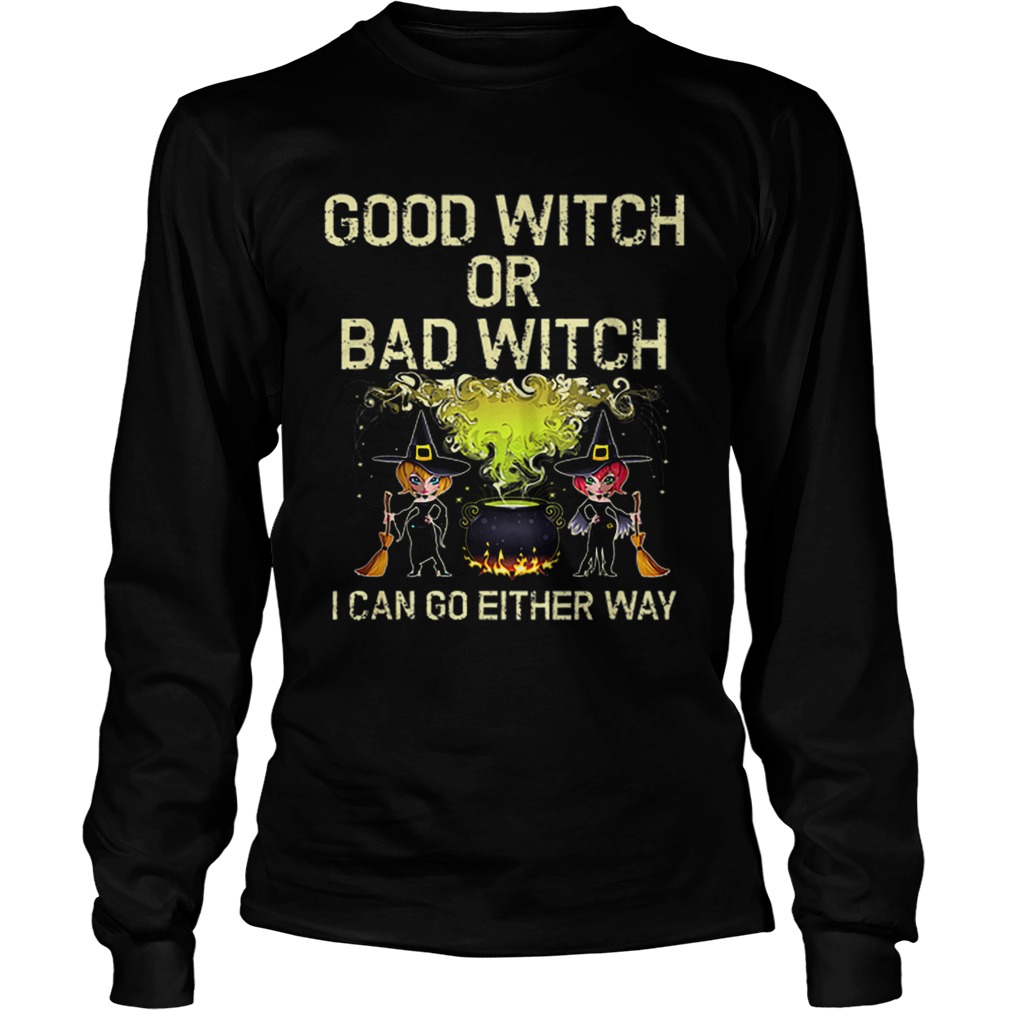 Good or Bad Witch Cute Womens Halloween LongSleeve