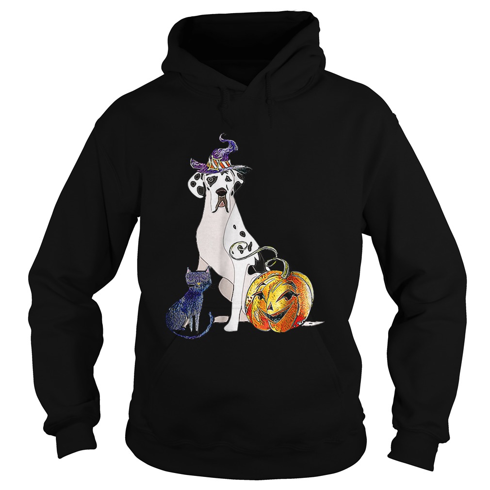 Great Dane Dog Halloween Harlequin Hoodie