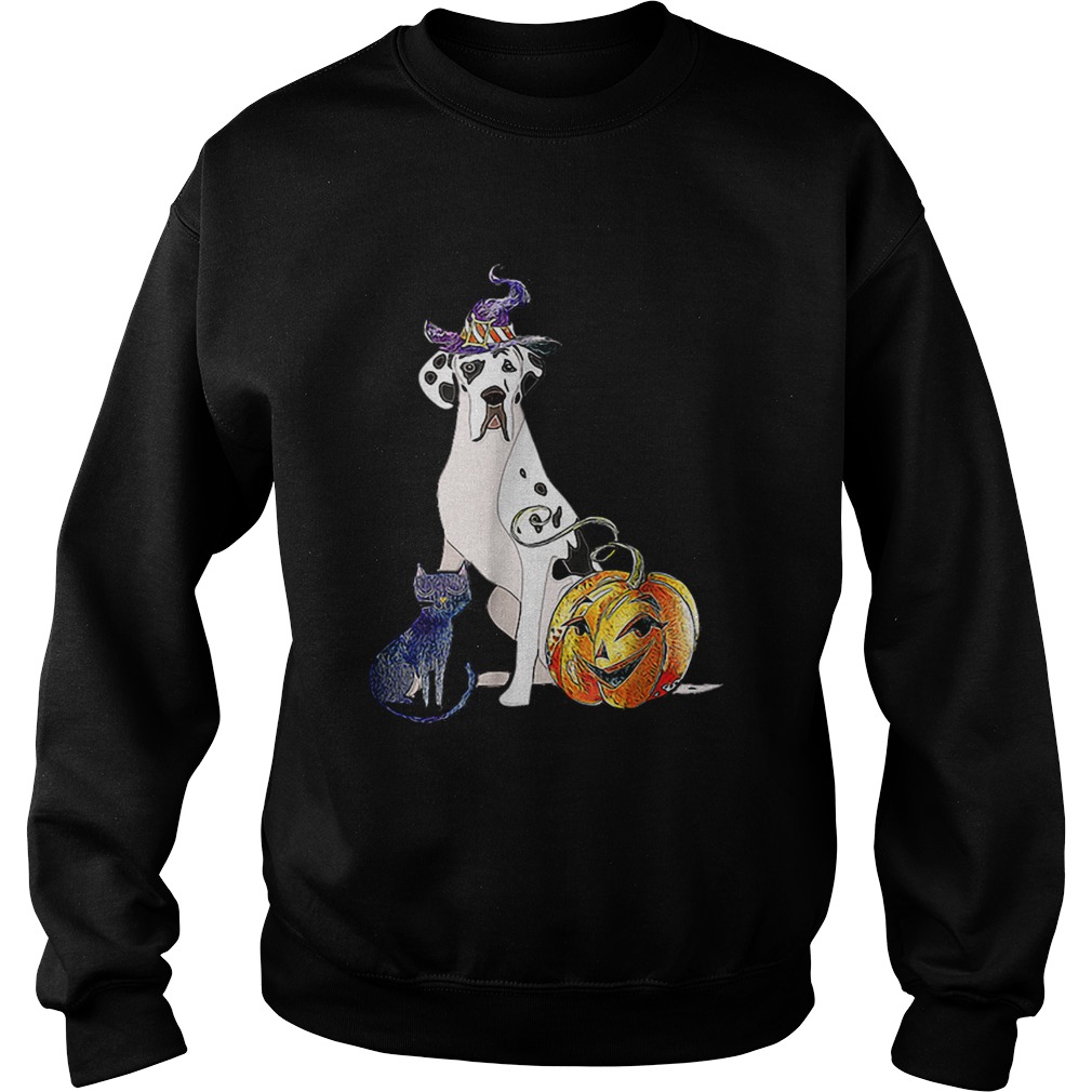 Great Dane Dog Halloween Harlequin Sweatshirt