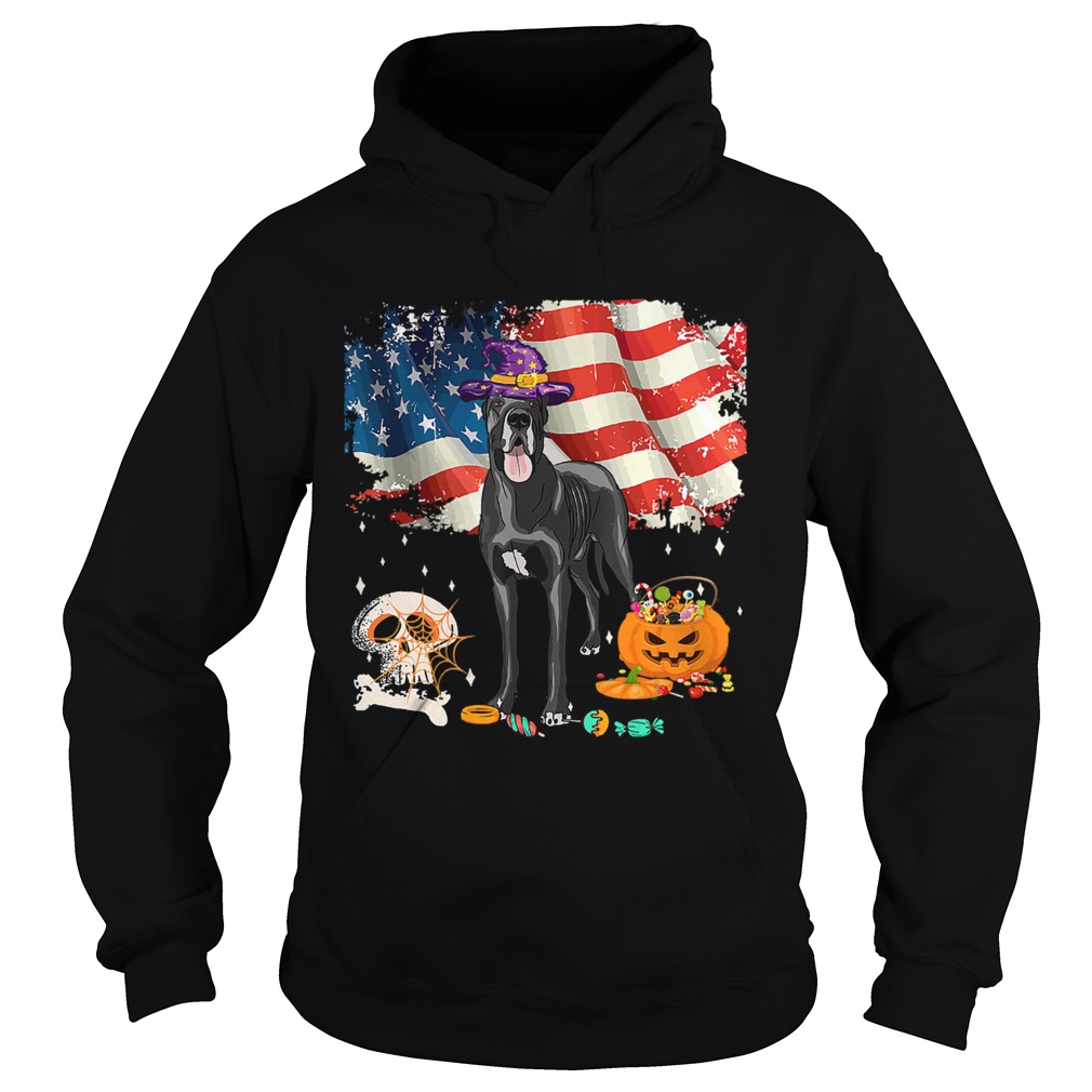 Great dane Dog Halloween Costume Gift Flag America TShirt Hoodie