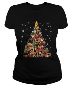 Greyhound Christmas Tree Shirt Classic Ladies