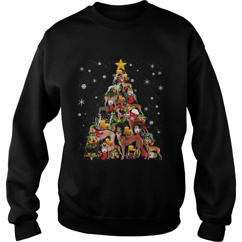 Greyhound Christmas Tree Shirt Sweatshirt