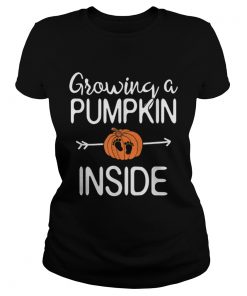 Growing a pumpkin inside pregnancy Pregnant halloween mom  Classic Ladies