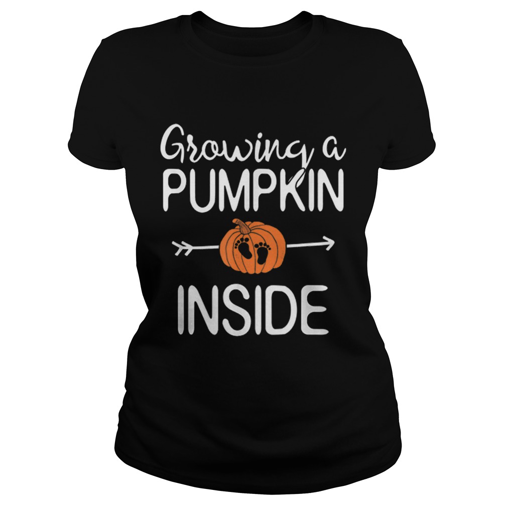 Growing a pumpkin inside pregnancy Pregnant halloween mom Classic Ladies