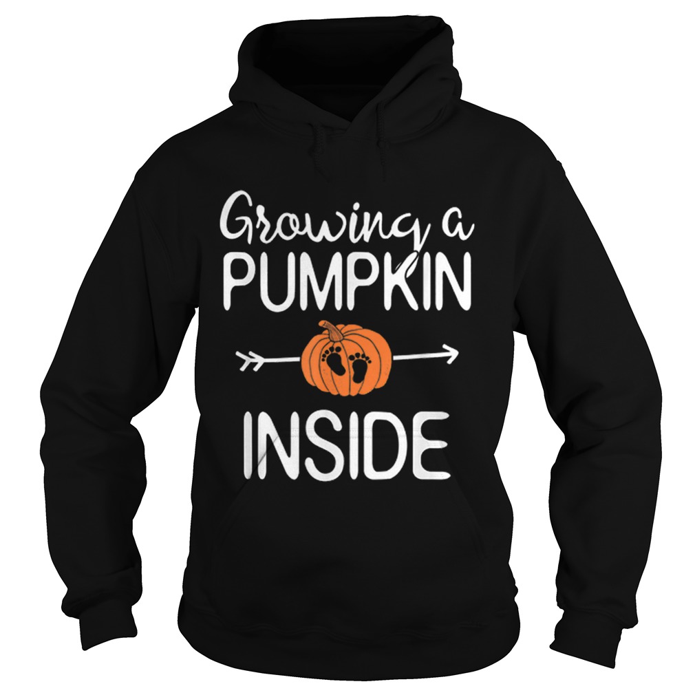 Growing a pumpkin inside pregnancy Pregnant halloween mom Hoodie