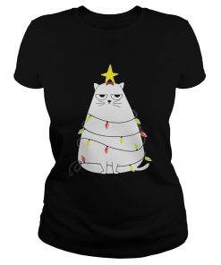 Grumpy Cat Christmas Tree Shirt Classic Ladies