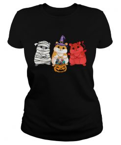 Guinea Pigs happy Halloween Cute mummy witch demon  Classic Ladies