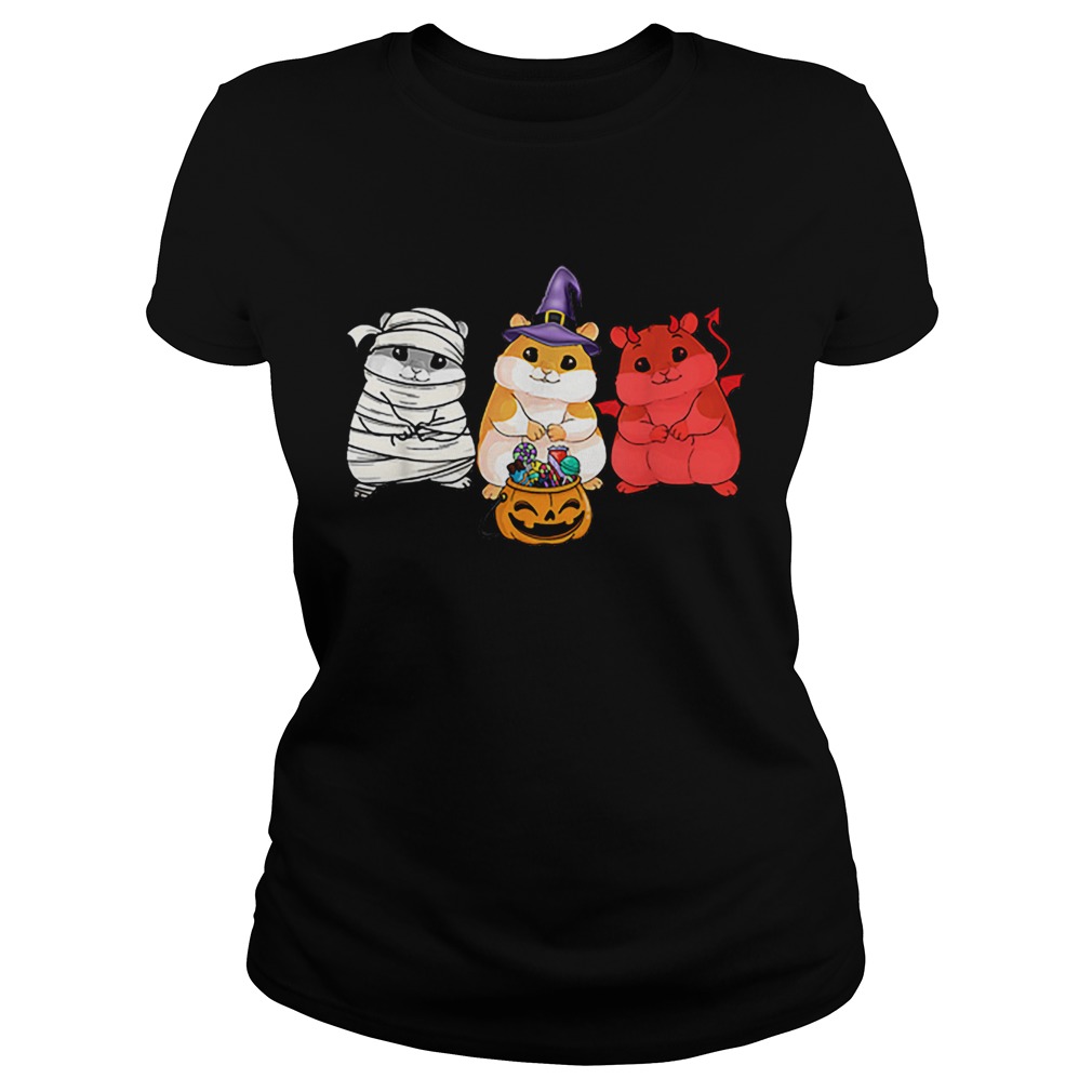 Guinea Pigs happy Halloween Cute mummy witch demon Classic Ladies