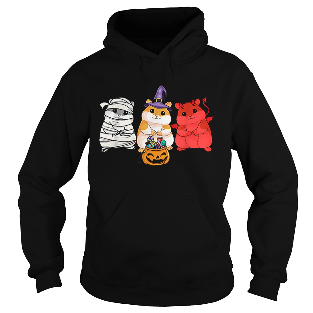 Guinea Pigs happy Halloween Cute mummy witch demon Hoodie