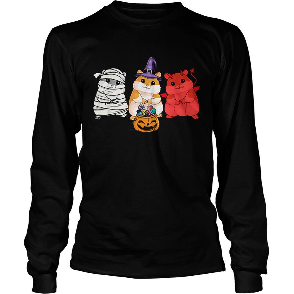 Guinea Pigs happy Halloween Cute mummy witch demon LongSleeve