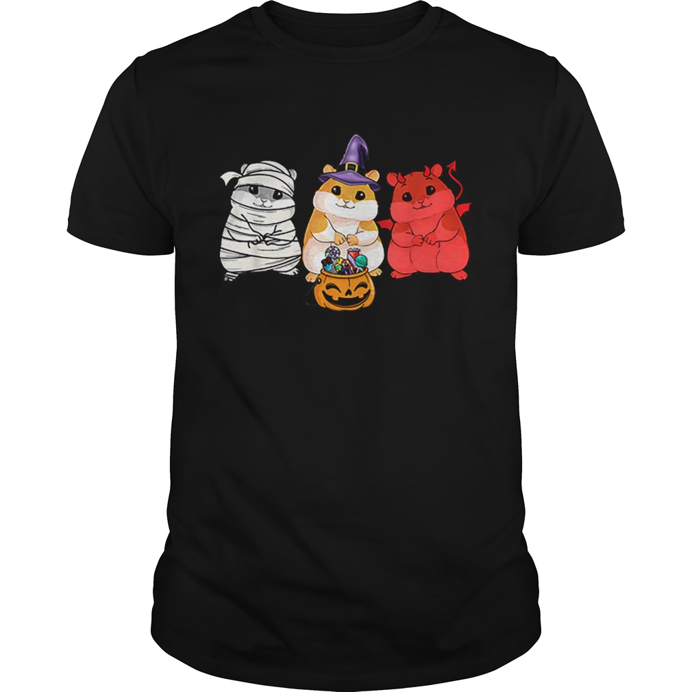 Guinea Pigs happy Halloween Cute mummy witch demon shirt