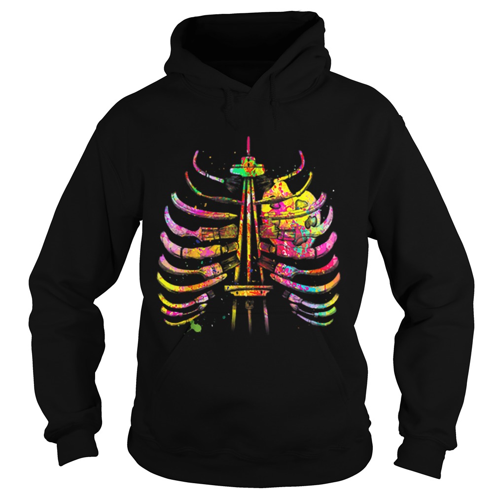 Halloween Art Bone Teachers Tie Dye Hoodie