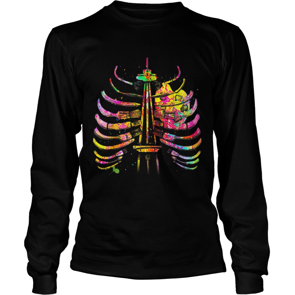 Halloween Art Bone Teachers Tie Dye LongSleeve