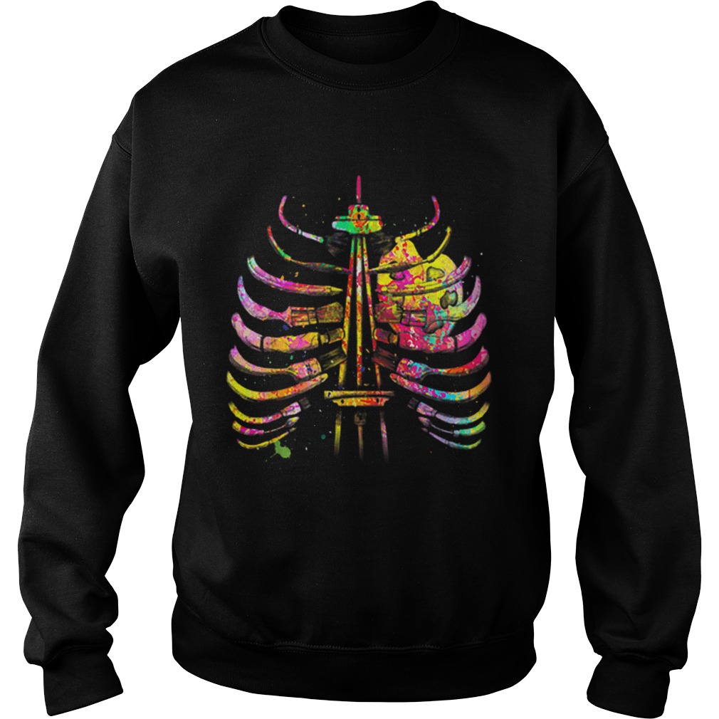 Halloween Art Bone Teachers Tie Dye Sweatshirt