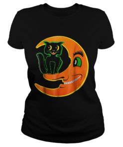 Halloween Beistle Cat on the Moon Horror Gift  Classic Ladies