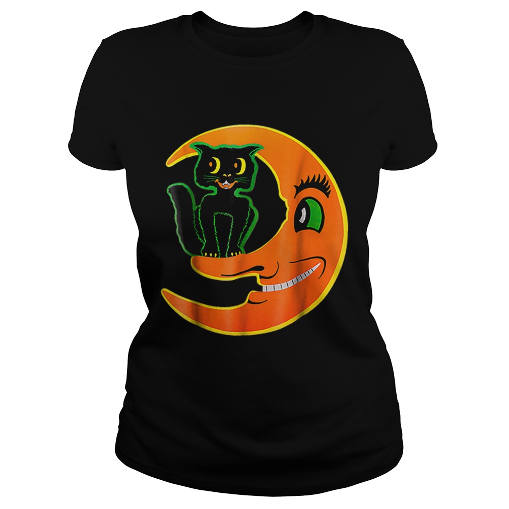 Halloween Beistle Cat on the Moon Horror Gift Classic Ladies