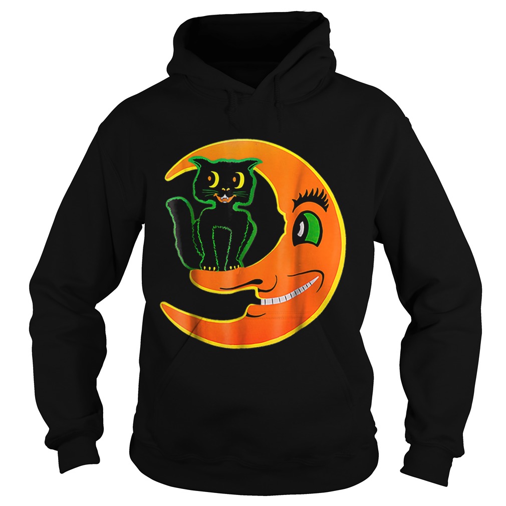 Halloween Beistle Cat on the Moon Horror Gift Hoodie