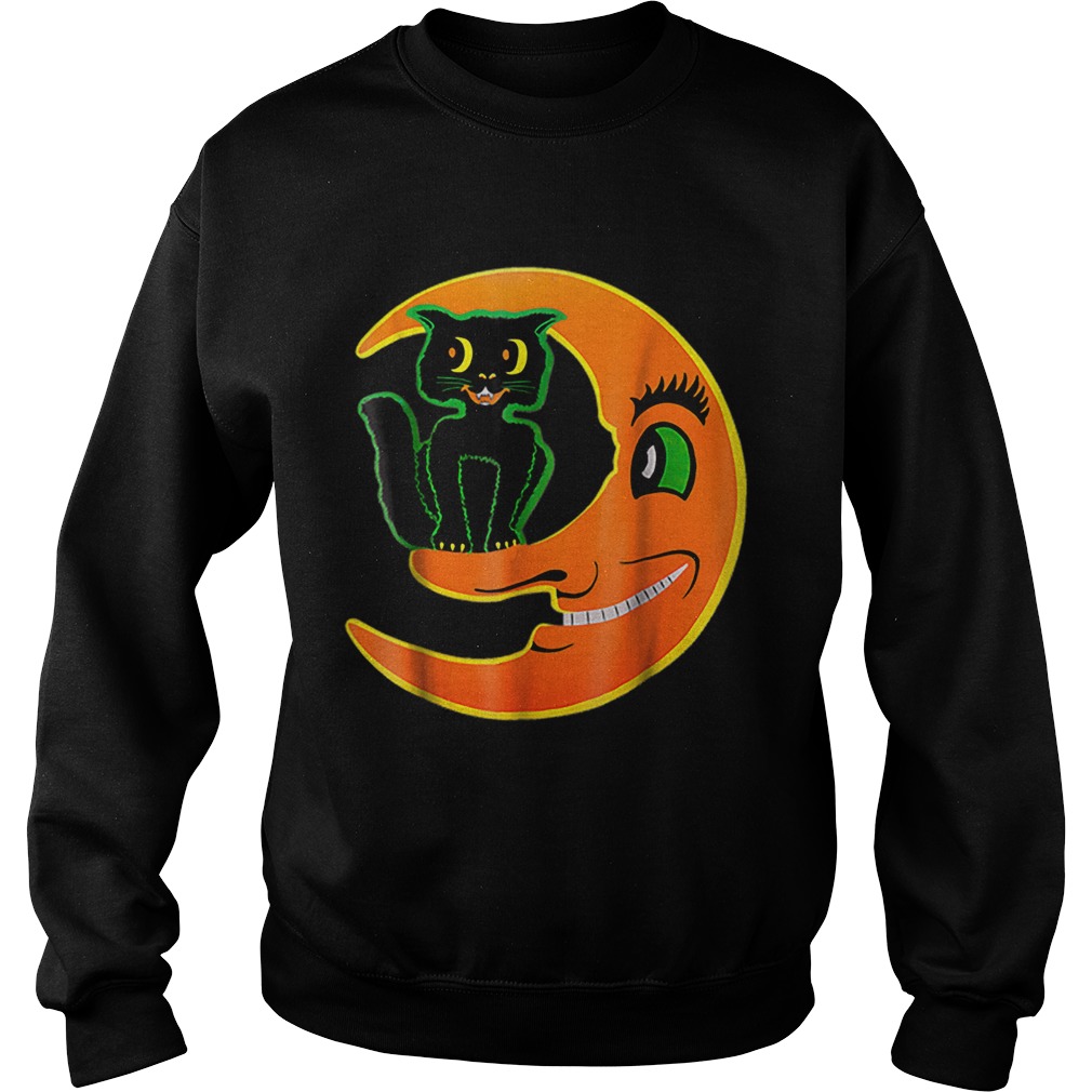 Halloween Beistle Cat on the Moon Horror Gift Sweatshirt